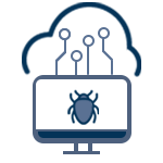 An icon of a computer with an Endpoint Detection and Response solution.