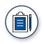 A clipboard icon with a pen and paper, enhanced for SIEM.