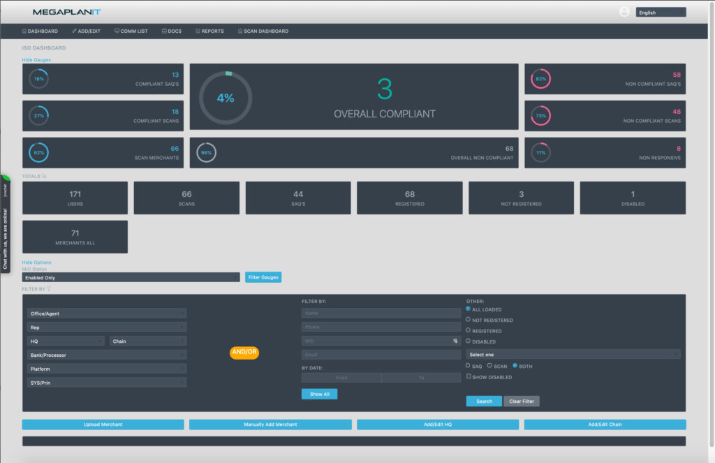 A web page with a number of buttons for SIEM.