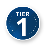 A blue button with the word tier 1 on it for Managed Detection and Response.