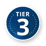 The tier 3 badge on a blue background for Managed Detection and Response.