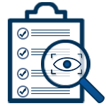 A magnifying glass icon.