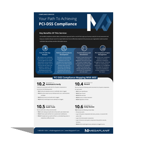 A flyer for pcds compliance.