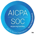 The logo for aicpa soc.