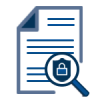 File-Protection-Monitor-150px A document with a magnifying glass and a lock representing endpoint detection.