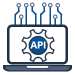 Gear-API-V2-150px An icon with the word api on it for Managed Detection and Response.