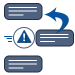 Prioritize-V2-150px A set of blue bubbles with a warning sign on them illustrating the concept of Managed Detection and Response.