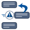 Prioritize-V2-150px A set of blue bubbles with a warning sign on them illustrating the concept of Managed Detection and Response.