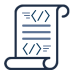 Script-V2-150px An icon of a document with code on it representing endpoint detection and response.