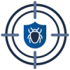 Target-Hunting-150px A shield with a bug on it, representing endpoint detection.