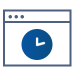 Time-Window-150px A SIEM system analyzing data from a blue clock on a blue background to detect anomalies.
