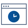 Time-Window-150px A SIEM system analyzing data from a blue clock on a blue background to detect anomalies.