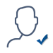 User-Check-150px A logo with a blue and white check mark.